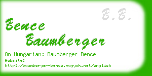 bence baumberger business card